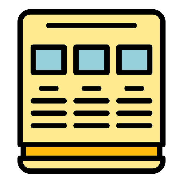 Software interface icon Outline Software interface vector icon color flat isolated