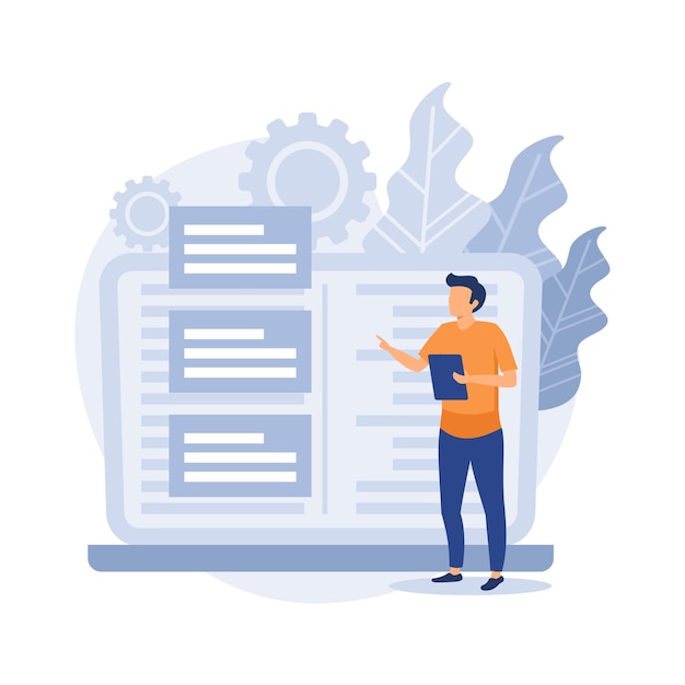 software requirement description flat modern design illustration