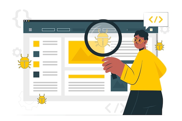 Software tester concept illustration