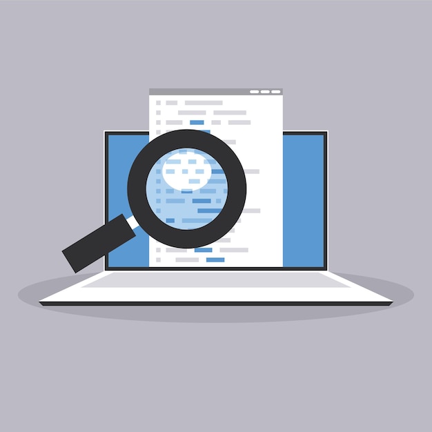 Softwaretestning grafisk koncept isoleret baggrund