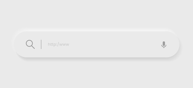 Søgefelt i internetbrowser til søgemaskine til mobil-app til UI-søgning, adresse og navigationslinje