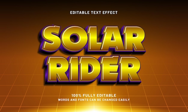 solar rider editable text effect with a galaxy and cosmic text style