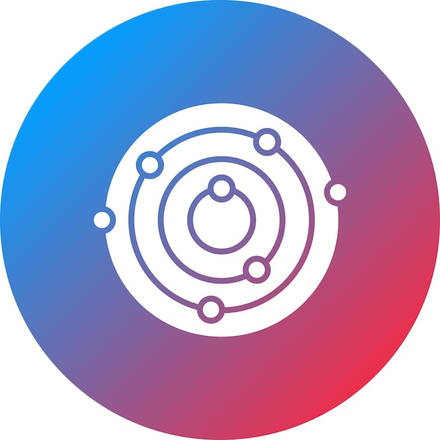 solar system icon vector image can be used for research and science