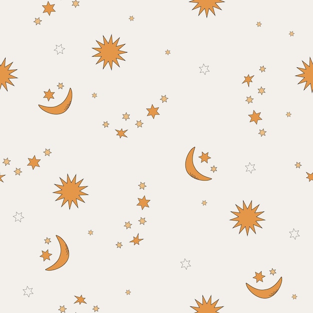 Solar system seamless pattern