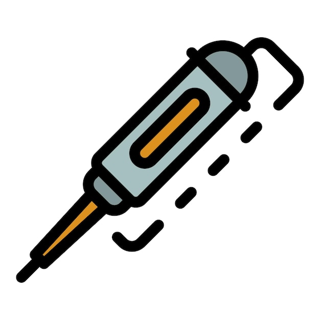 soldering equipment icon outline soldering equipment vector icon color flat isolated