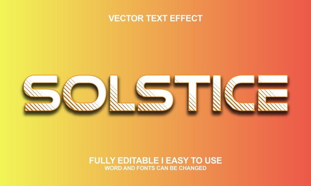 Solstice Editable Font Vector Text Effect