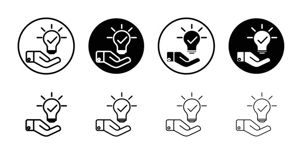 Solution solve icon Vector logo set flat