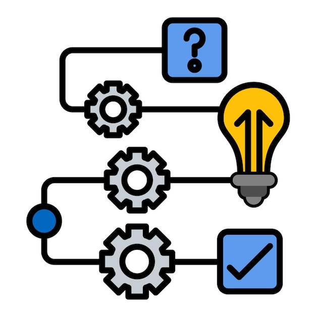 solving question flat illustration