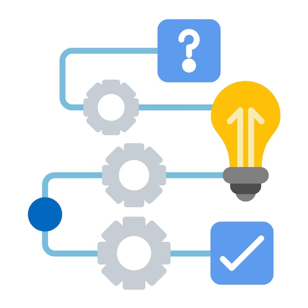 Solving Question Flat Illustration