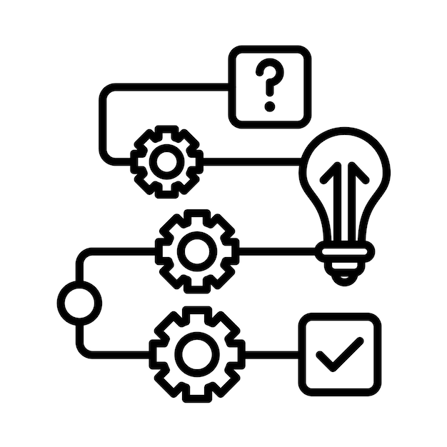 Solving Question Line Illustration
