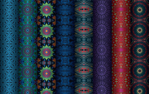 sömlös mönster design textil mönster halsduk mönster batik indonesia sömlös geometrisk upprepad