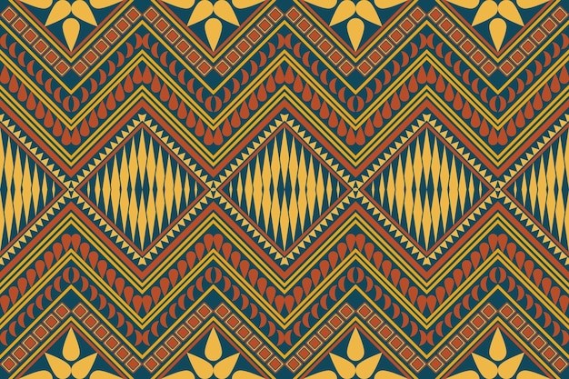 Sömlöst mönster med former Geometriskt etniskt orientaliskt ikat-mönster traditionellt