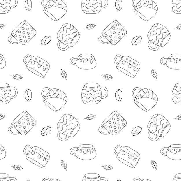 Sømløst vektorkrusmønster i doodle-stil