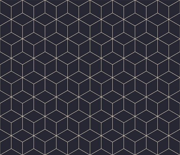 Sophisticated Geometric Structure Outline Seamless Pattern Abstract Background