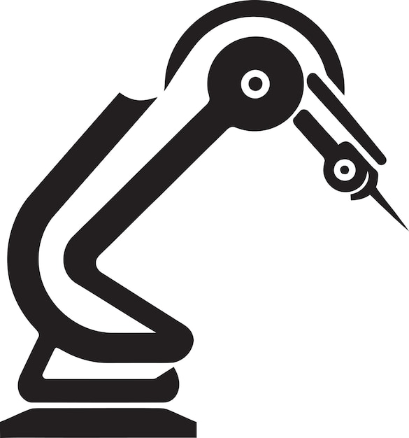 Sophisticated Vector Artwork of a Robotic Arm for Use in Robotics and Engineering Applications with