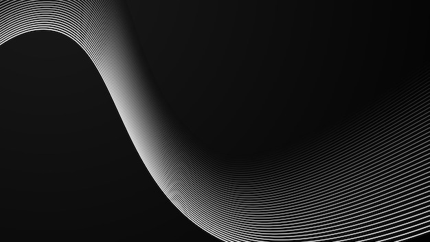 Sort abstrakt gradient baggrund wallpaper design vektor billede med kurve linje til baggrund eller præ
