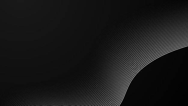 Sort abstrakt gradient baggrunds-wallpaper design vektorbillede med kurve for baggrund