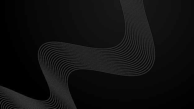 Sort abstrakt gradient baggrunds-wallpaper design vektorbillede med kurve for baggrund