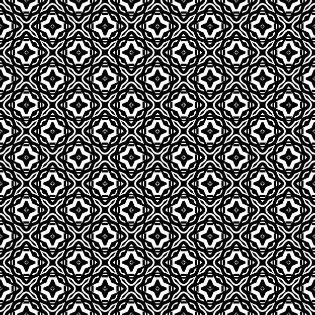 Sort og hvidt, problemfrit mønster. Tekstur i gråtoner, ornamental grafisk design
