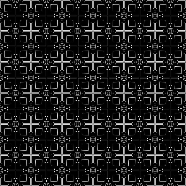 Sort og hvidt sømløst mønstertekstur Gråtonet ornamental grafisk design Mosaik ornamenter Mønster skabelon
