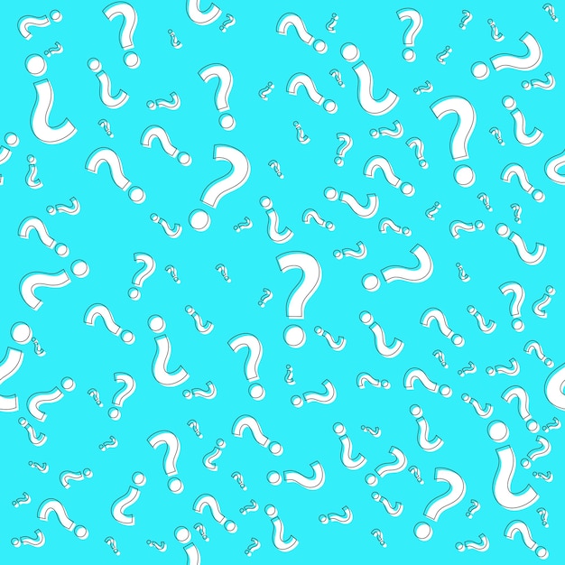 Soru işareti deseni Trivia posteri design şablonu rastgele noktalama işaretleri arka planı