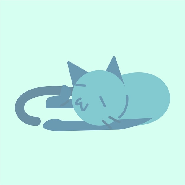 Söt kattdjur illustration Söt katt pose illustration Söt katt platt illustration Söt katt uttryckxA