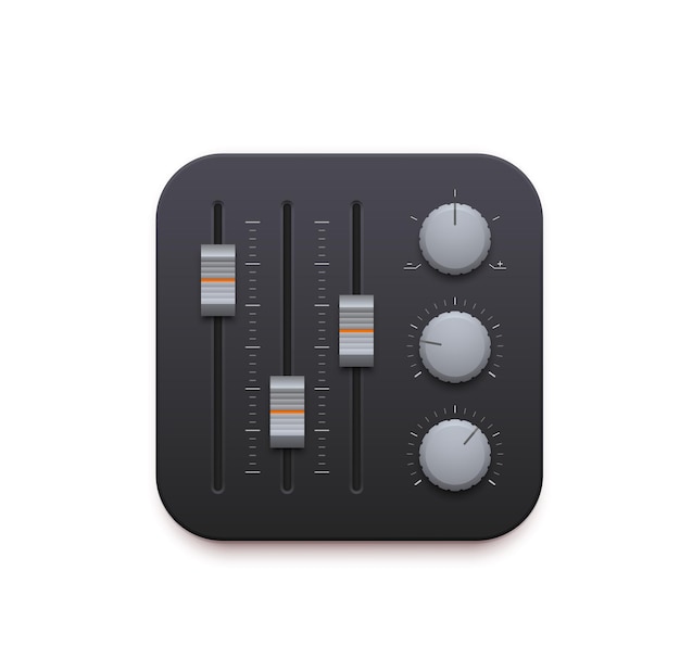 Sound mixer music record app interface icon