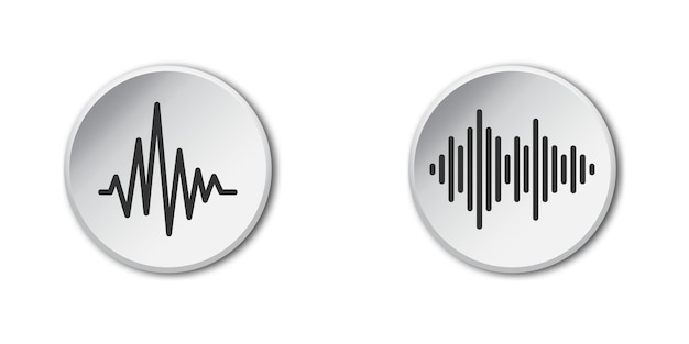 Sound wave icon Sinusoid icon Vector illustration
