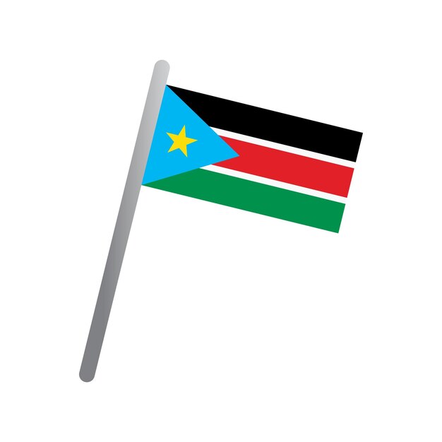 south sudan flag icon vector