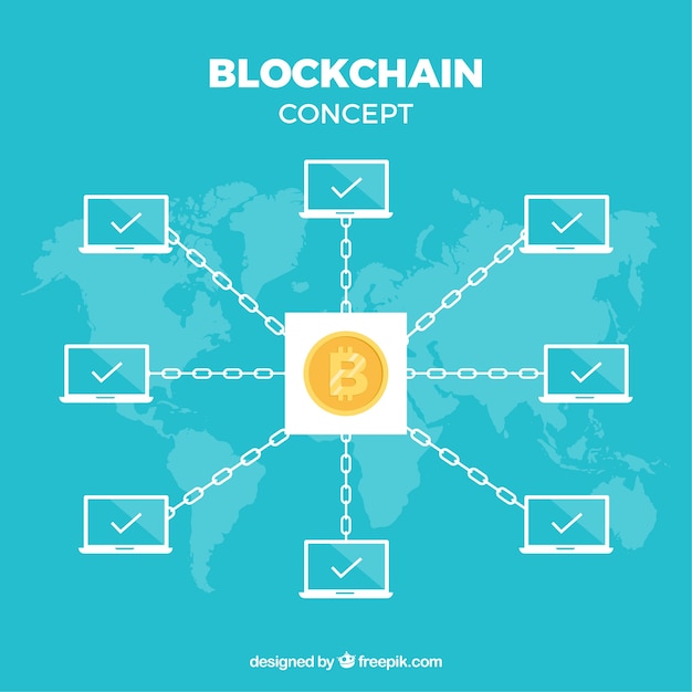 Soyut blockchain arka planı