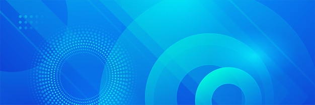 Soyut geometrik mavi geniş arka plan banner yerleşim düzeni tasarımı Mavi geometrik şekilli iş sunumu banner’ı Mavi soyut vektör uzun banner Metin için kopya alanına sahip minimal arka plan