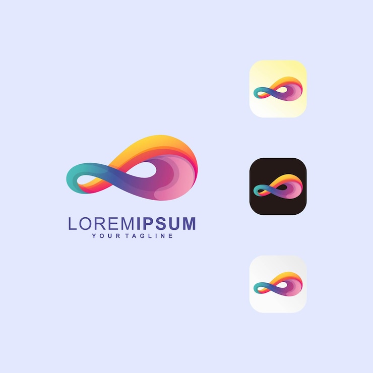 Vektör soyut harika medya premium logosu
