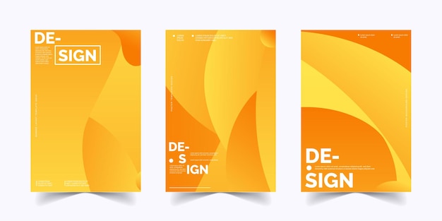 Soyut sarı poster arka plan design şablonları
