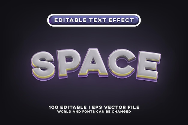 Space Editable Text Effect Design