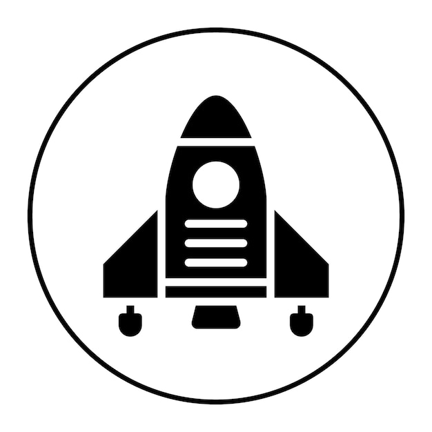 spaceship icon vector image can be used for science fiction