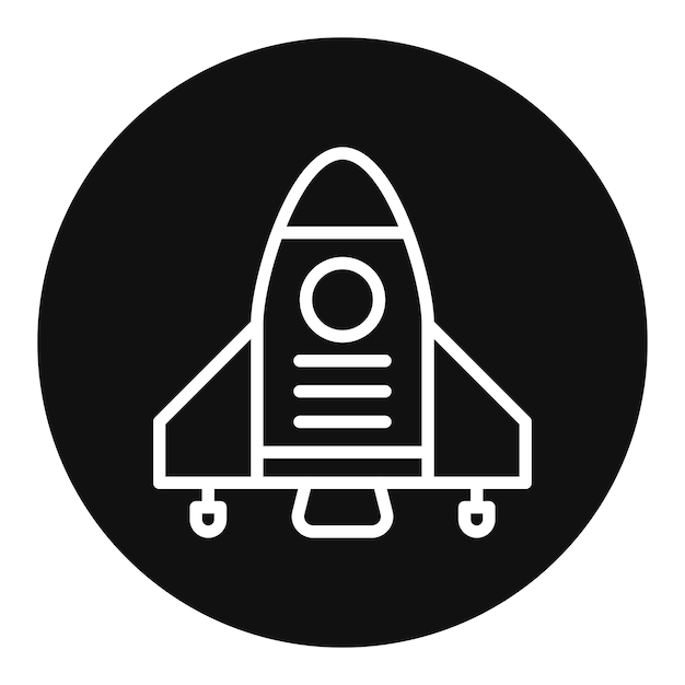 spaceship icon vector image can be used for science fiction