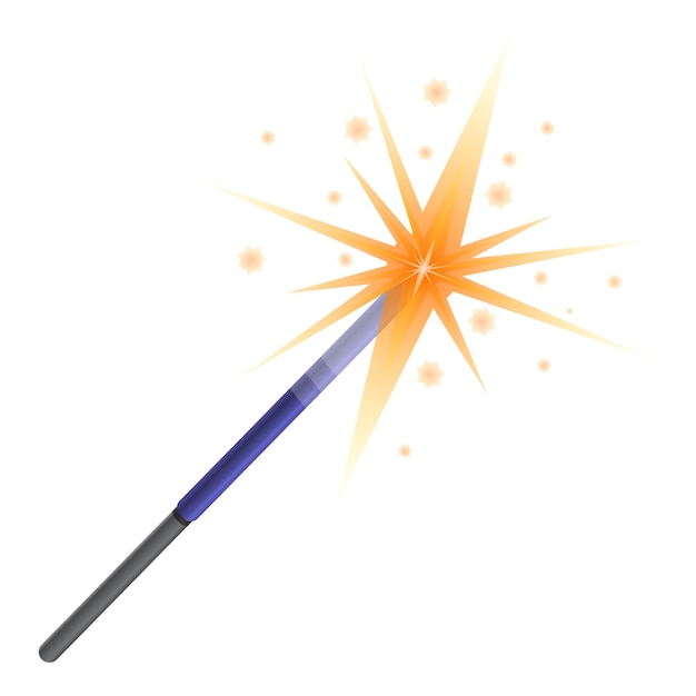 sparkler icon cartoon of sparkler vector icon for web design isolated on white background
