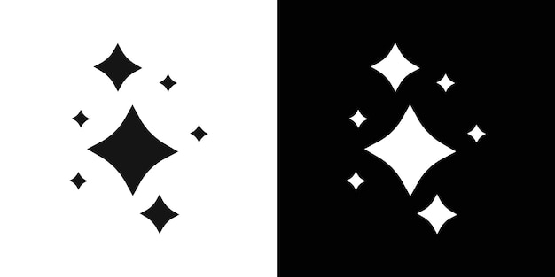 Sparkles icon flat line symbol set