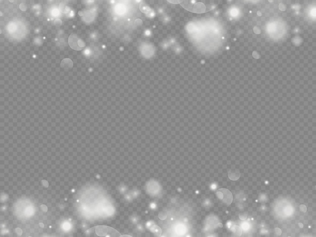 Sparkling magic dust particles on transparent background.