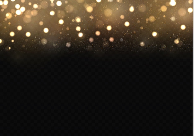 Sparkling magical dust particles. Bokeh effect