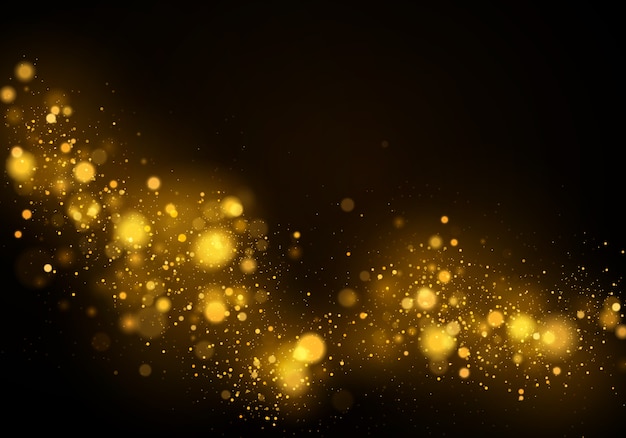 Sparkling magical dust particles. Magic concept. Abstract background with bokeh effect.