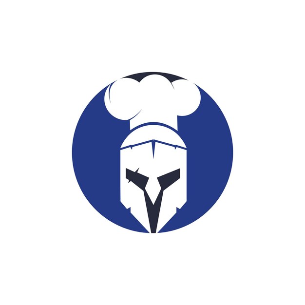 Spartalı şef vektör logo tasarım şablonu