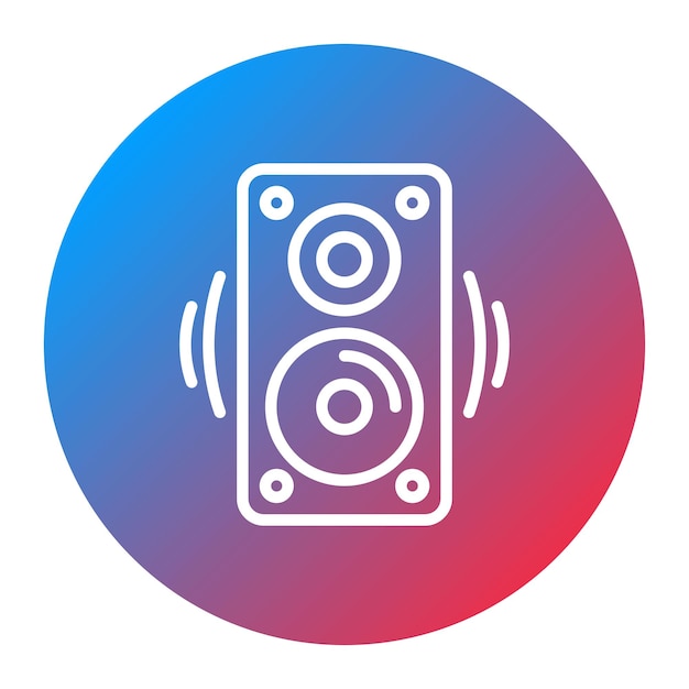 Speakers icon vector image Can be used for Rock and Roll