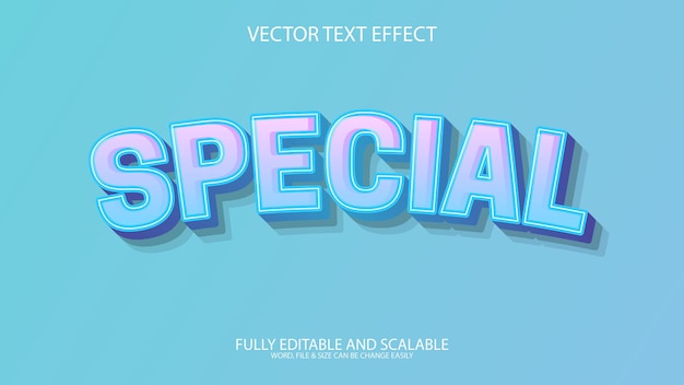 special 3d fully editable eps vector text effect