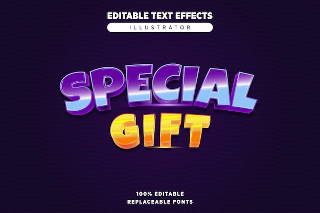 Special gift editable Text effect