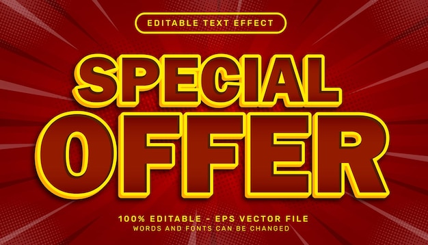 special offer 3d text effect and editable text effect