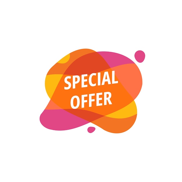 Special offer abstract shapes design for sales promotion liquid shape concept