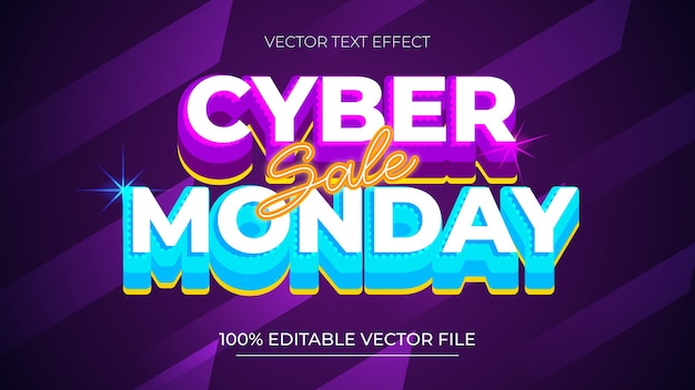 Special offer Cyber Monday poster with editable text effect