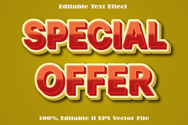 Special Offer Editable Text Effect