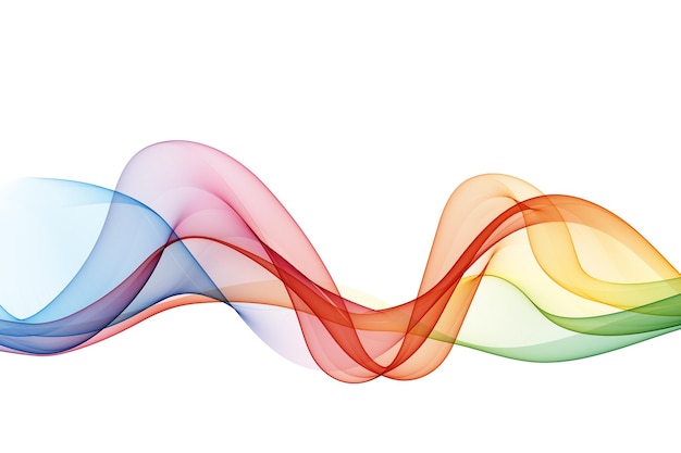 Spectrum wave color Abstract transparent flow of wavy colored lines